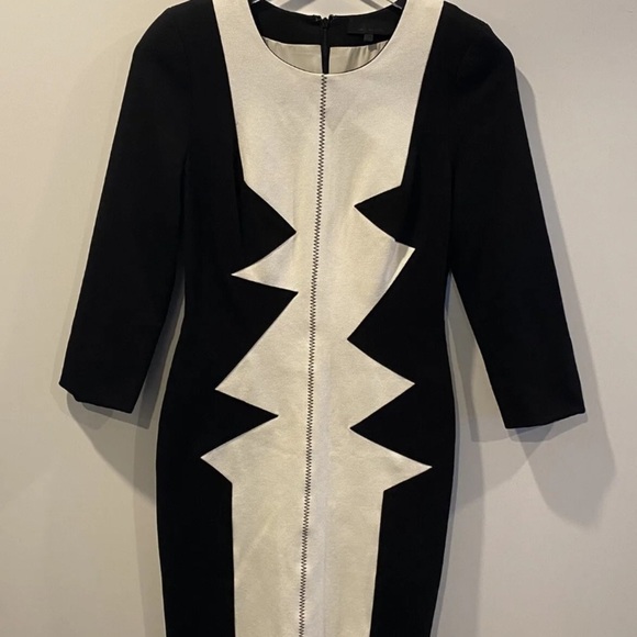 Kelly Wearstler Designer Womens Dezza Colorblock Dress Size 6 (55) - Picture 3 of 7